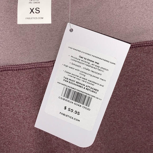 Fabletics High Waisted Powerheathered Capri - Picture 2 of 4